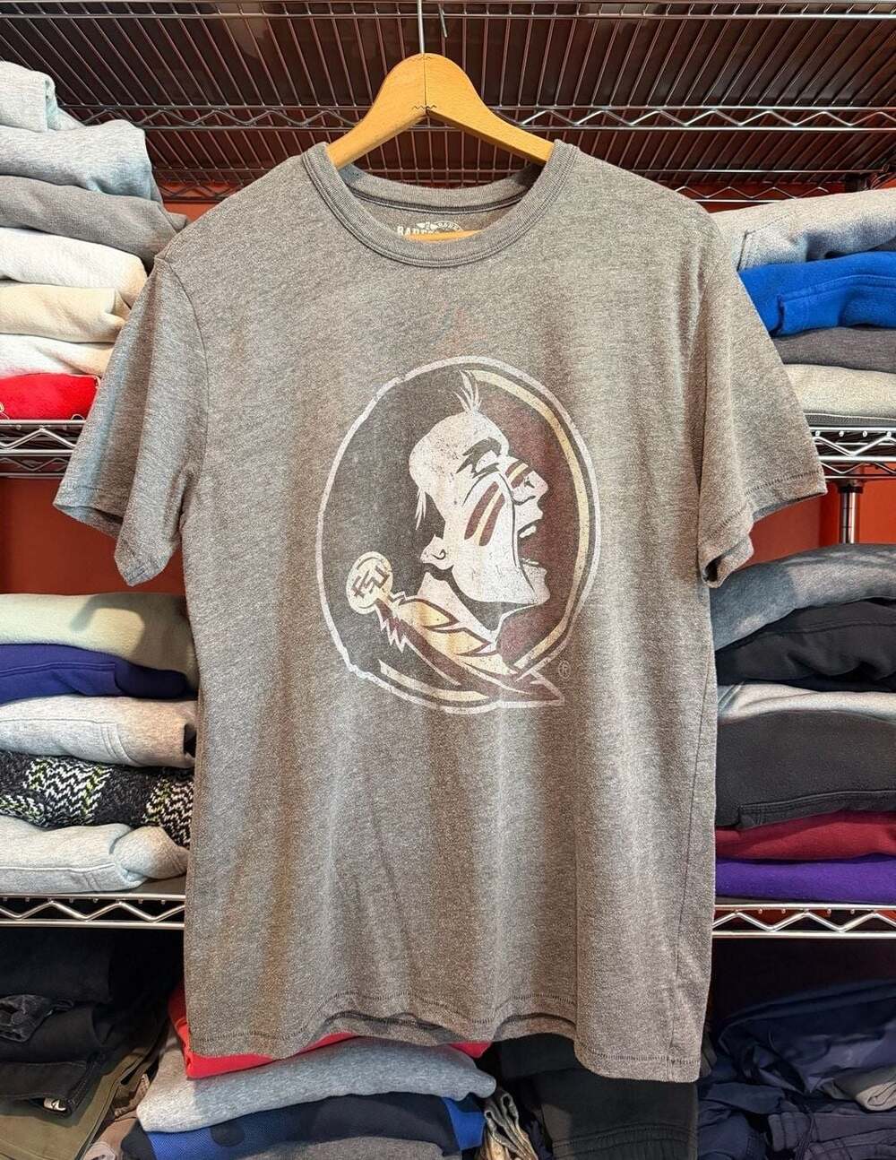 Barefoot Campus Outfitter Florida State Seminoles Grey Short Sleeve T-Shirt  L